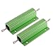 Uxcell a12112700ux0253 2 Piece Green Aluminum Wire Wound Resistor, 100W Power 8 Ohm 5%