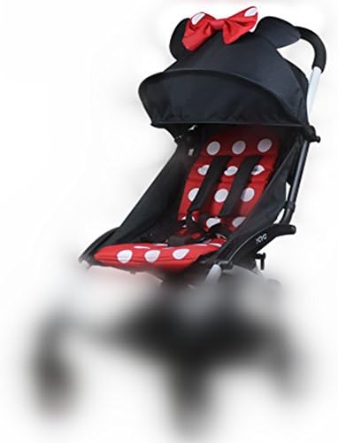 City Sea Sky Baby Stroller Canopy and Seat Pad Set Stroller Sunshade Cushion Compatible for Baby Strollers (Minnie)
