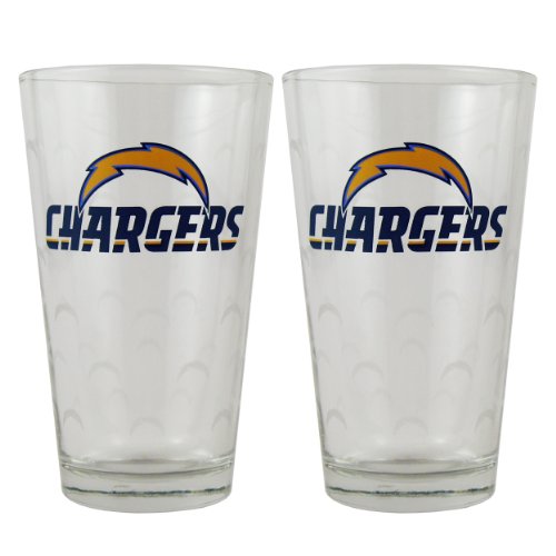 NFL Pint Glass Cup (2 Pack) - San Diego Chargers