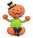 Halloween Solar Dancing Pumpkins, Skull Heads and Black Cat, 3-pc Set