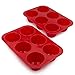 Sorbus 6 Cup Silicone Texas Muffin Baking Pans, 6 Cup Large, Non-Stick, Easy to Clean - Set of 2