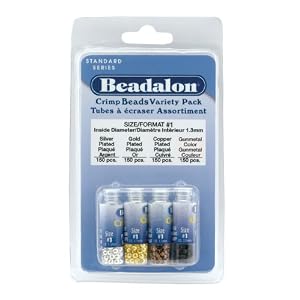 Beadalon-Crimp-Bead-Variety-Pack-1-Nickel-Free-Silver-Gold-Copper-Gunmetal-600-Piece
