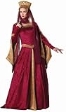 Womens Halloween Costumes Robin Hood Medieval Renaissance Lady Maid Marian Red Gown Costume
