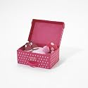 H & L Russel Storage Box Ultratex, Pink with White Dots, 31 x 22 x 13 cm