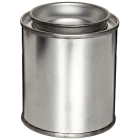 Vestil MRC-4 Round Tin Plated Can with Metallic Lid, Steel, 4 oz Capacity, Case of 144
