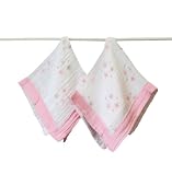 aden + anais Issi 2 Pack Muslin Security Blankets, Rinny Pink Stars