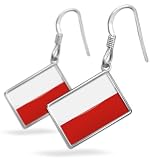Earrings Poland Flagwith French Sterling Silver Earring Hooks