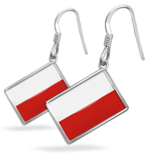 Earrings Poland Flagwith French Sterling Silver Earring Hooks