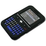 Black Rubberized Hard Snap on Skin Cover Case for Pantech Slate C530 + Clip