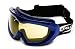 SOS Snow Devils Down Hill Ski/Snowboard Metallic Googles/Eyewear w/PC 2.0mm Yellow Lens