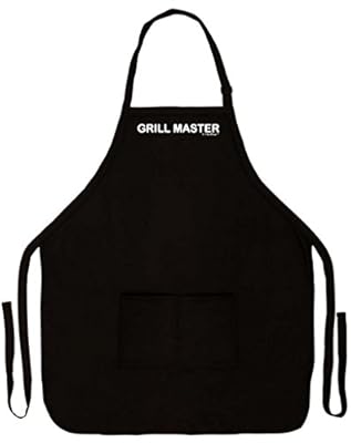 Grill Master Funny Apron for Kitchen BBQ Barbecue Tailgate Cooking Bacon Two Pocket Apron for Tailgating BBQ Grill Competition