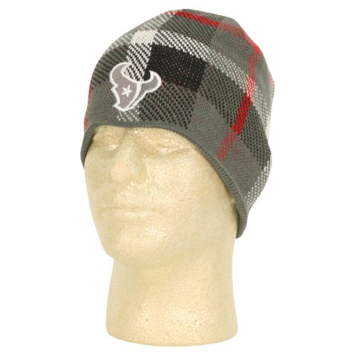 NFL Plaid Fashion Winter Knit Hat Beanie - Houston Texans