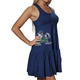 NCAA Notre Dame Fighting Irish Ladies Navy Blue Logo Tiered Racerback Dress (Large)
