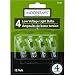 Moonrays 95503 Wedge Base Light Bulbs, 4-Pack, Clear, 4-Watt
