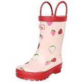 Hatley Girls 2-6x Strawberry Picnic Rain Boots,Multi,10