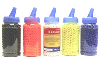 2000 Bottle 0.12g BB 6mm polished, 5 colors to choose