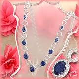 14K 8.40 CTW Sapphire & Diamond Halo Necklace