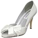 Dyeables Women's Liv Open-Toe Pump,White Satin,10 B US