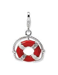 Amore La Vita Sterling Silver 3-D Life Preserver Charm with Lobster Clasp