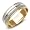 14K Two-Tone Gold Mens Contemporary Wedding Band Ring