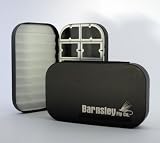 Deluxe Large 10 Compartment Aluminum Fly Box - Black