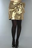41ncE8P4qmL. SL160  Jack BB Dakota The Leiko Gold Foil Skirt,Skirts for Women