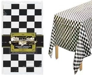 Checkered Race Plastic Table Cover by spookville