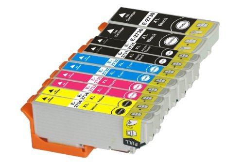 TS 10-PK T273XL Remanufactured compatible ink cartridges for EPSON T273 (2 BLACK , 2 Photo Black , 2 YELLOW, 2 MAGENTA, 2 CYAN) Expression Premium XP-600, Expression Premium XP-610, Expression Premium XP-800, Expression Premium XP-810