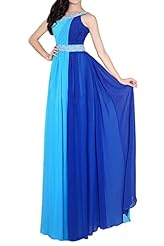Colorblocking One Shoulder 2015 Chiffon Evening Dress/Party Dress 