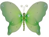 11 Green Emily Butterflies - Hanging Nylon Butterfly Decorations