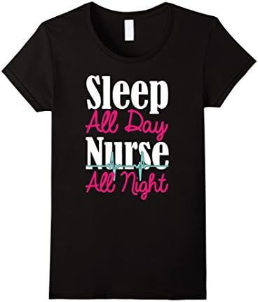 Women's Sleep All Day Nurse T-shirt Large Black