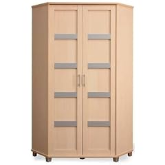ECKKLEIDERSCHRANK-KKT-HOLZ:AHORN-SILBER