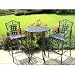 Outdoor Bistro Set - 3 Piece Patio Furniture Set (Black Antique Pewter) (40H x 30W x 30D)