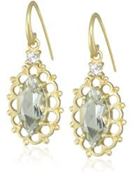 Renata de Dalmas Green Amethyst and White Topaz Drop Earrings