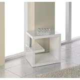 *Luxury* White PANDORA Modern High Gloss Cube Square Side End Coffee Table 41ncQ7BBNZL. SL160