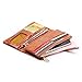 Borgasets Women's Soft Leather Trifold Wallet Zipper Purse