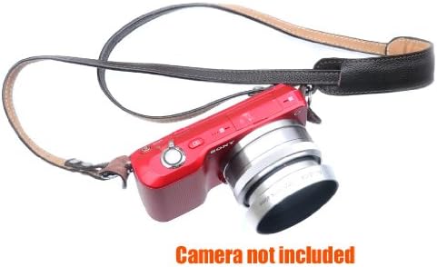 Rainbowimaging Dark Brown Genuine Leather Neck Strap for Fuji X100, Leica M9, M8, M7 , M6, M5, X1, Leica R Camera, Sony NEX-5 NEX-3, Olympus E-P1, E-P2, E-PL1, E-PL2, E-P3, Panasonic D-LUX 5, GF3, GF2, GF1, GH3, GH2, GH1, G10, G3, G2, G1 &amp; any other Digital SLR and Classic Cameras