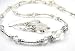 Silver Shadow Birthstone 3 Piece Set: Sterling Silver Swarovski Crystal Handmade Beaded Necklace, Bracelet and Earrings