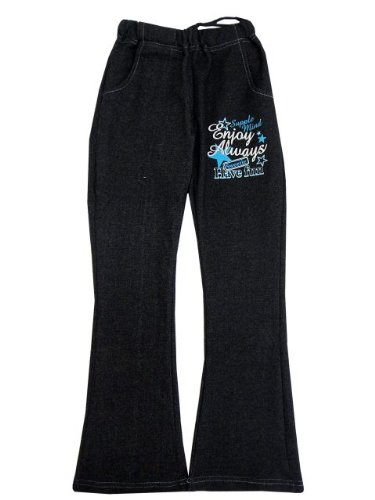 キッズ ニットパンツ 女の子ウエストリブではきやすいニットデニムパンツ（子供用）100cm110cm120cm130cm