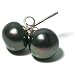 8.5-9.0mm Black Pearl Stud Earrings on Sterling Silver