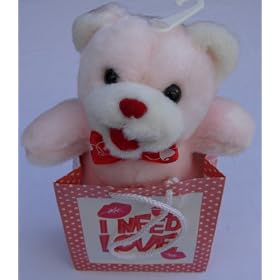 I Need Love Bag Teddy Bear Pink - stuffed animal - Limited Edition
