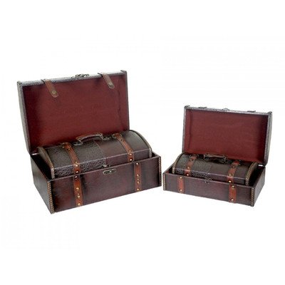 Cardinal Leather Trunk (Set of 4)