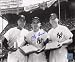 Yogi Berra Autographed/Hand Signed New York Yankees 8x10 Photo (with Joe DiMaggio & Mickey Mantle)
