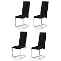 4x Design Stuhl Filou 30 Esszimmerst�hle St�hle aus Kunstleder Schwarz