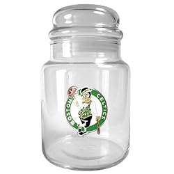 Boston Celtics 31oz Glass Candy Jar - Primary Logo NBA Basketball