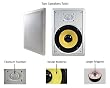 Acoustic Audio HD-800 700 Watt Pair White 8" In-Wall/Ceiling Speakers