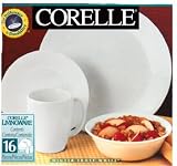 Corelle #6022003 16PC White Dinnerware Set