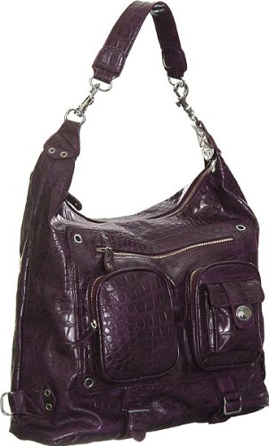 Croco ''Tote to Backpack'' Convertible Bag - Purple