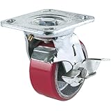 Grizzly G8176 Heavy-Duty Swivel Caster with Brake, 4-Inch