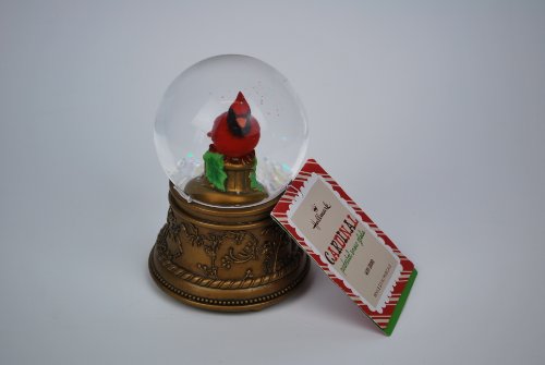 Hallmark Cardinal Pedestal Snow Globe